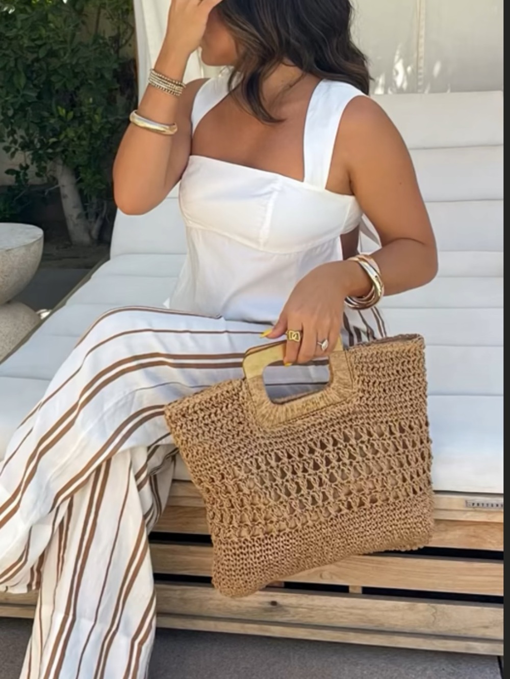 Straw Tote Bag - Picture 4 of 5